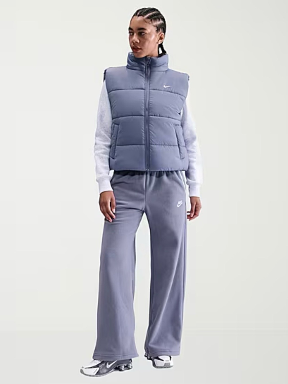 Nike Womens Therma-Fit Classic Indigo Puffer Vest FZ5922-499 Size Small NWT